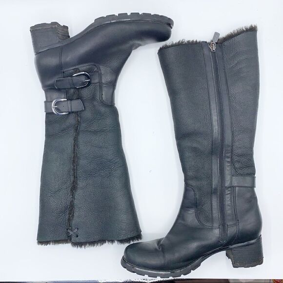 Blondo Canada‎ Tall Warm Waterproof Winter Boots Chunky Heel Lug Sole 6.5 - Picture 1 of 11